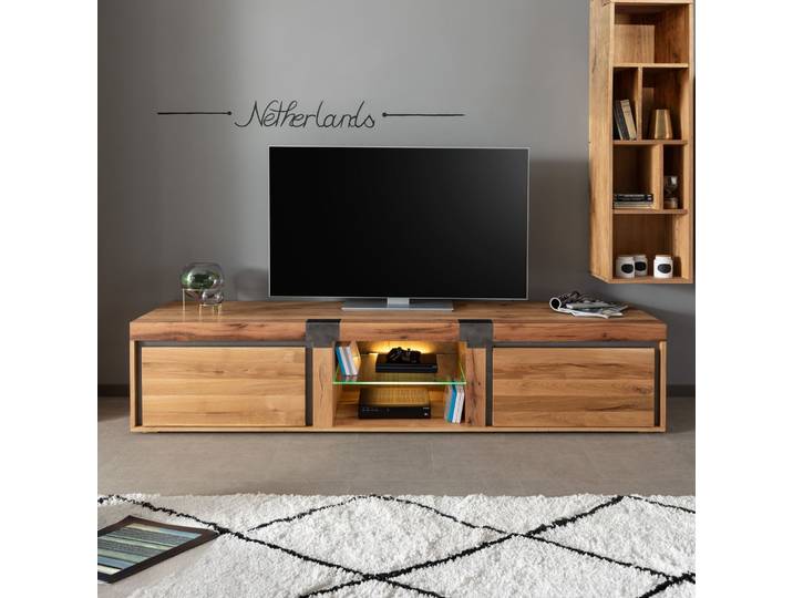TV-Board Wildeiche / Zerreiche 220x48x50 natur geölt NEW AMSTERDAM #03