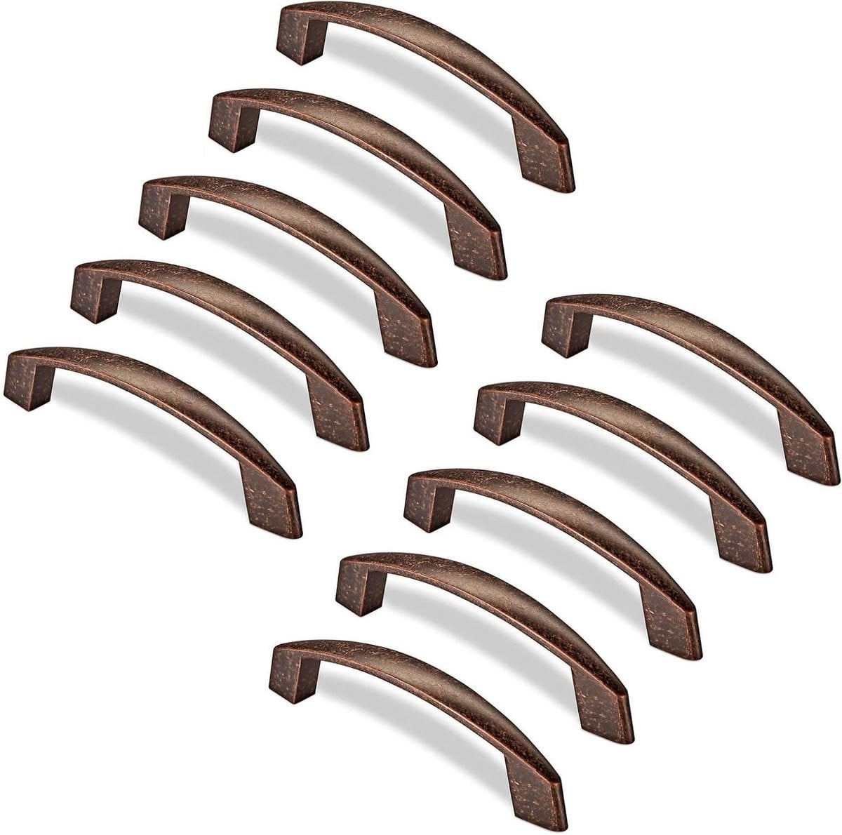 Meubelgrepen THEA Koper antiek - 10 stuks - Boorgatafstand 96 mm
