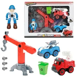 Toi-Toys CARS_TRUCKS Schraubfahrzeug Feuerwehr Polizei – Zubehör + Figur
