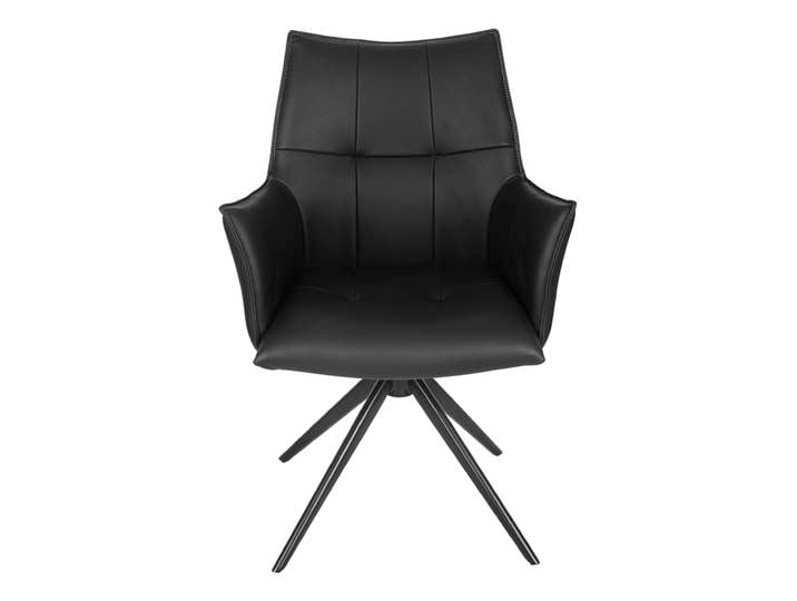 Armlehnstuhl BERGAMO Echtleder Metall 62 x 62 x 92 cm...