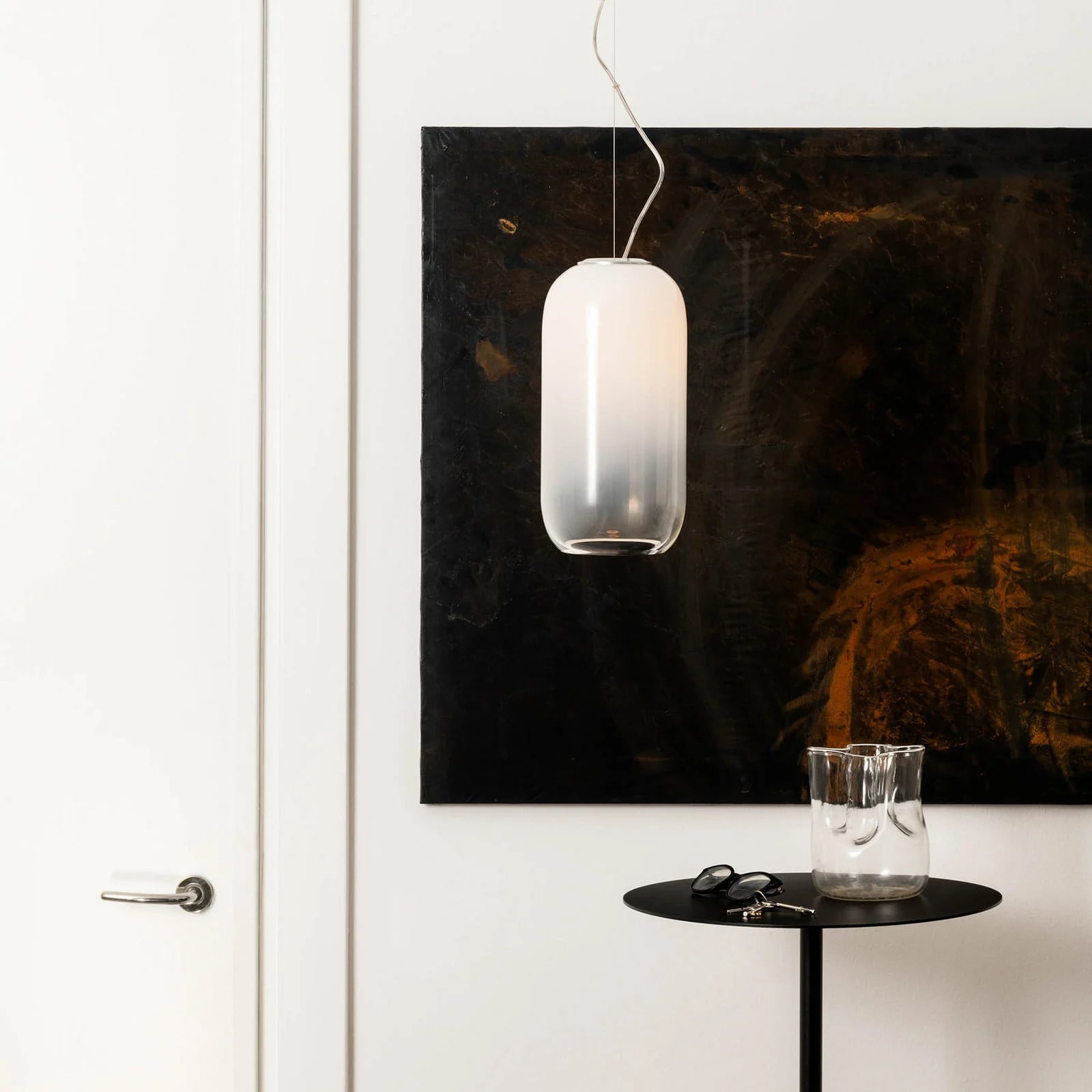 Artemide Gople Hanglamp - Wit/Aluminium - Glas