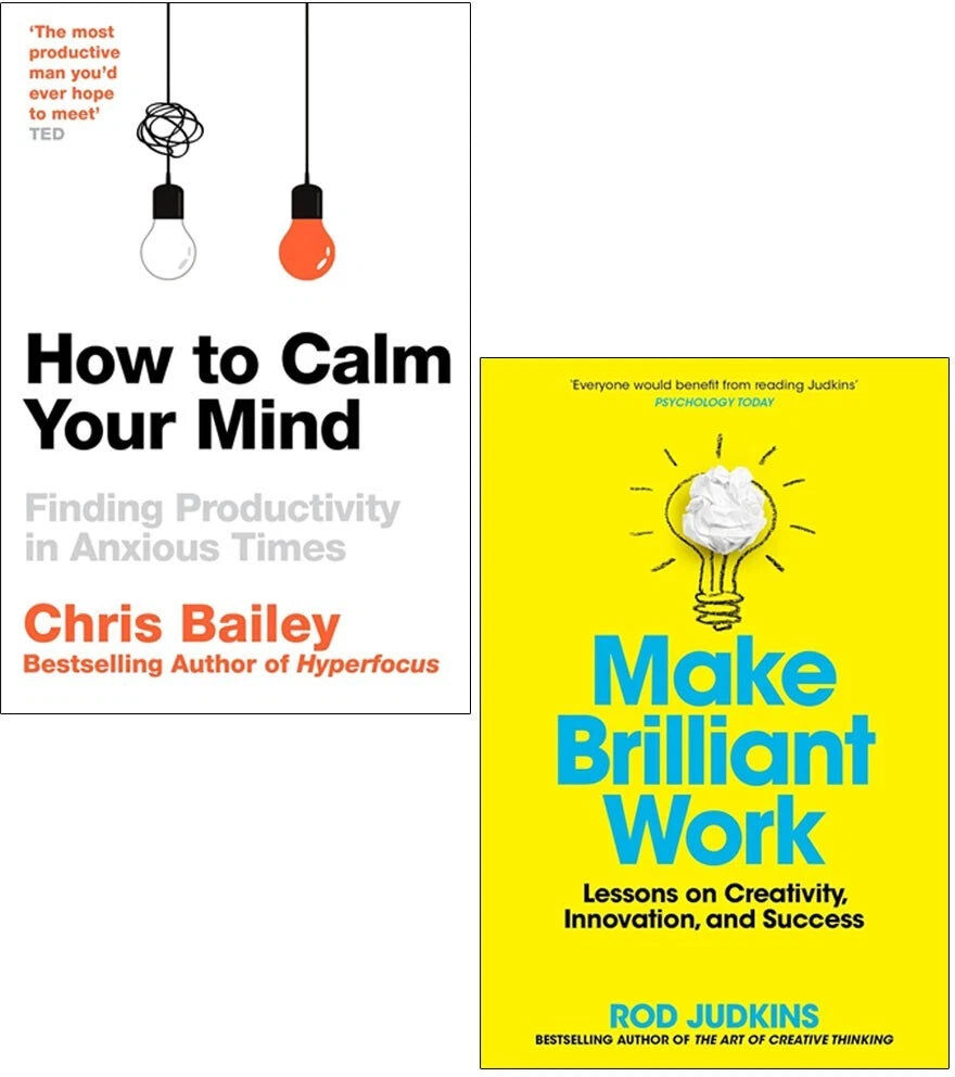Pan Macmillan Make Brilliant Work & How to Calm Your Mind 2 Books Collection Set by Rod Judkins & Chris Bailey - Paperback - Self-Help & Productivity Gift Set