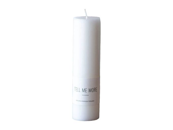 Tell Me More Bougie Tell Me More M 15 cm Blanc