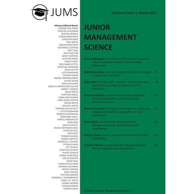Junior Management Science, Volume 6, Issue 1, March 2021, Taschenbuch von Junior Management Science E. V., GRIN, 978-3-346-41568-4