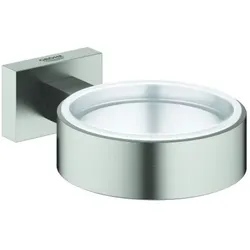 Grohe Essentials Cube Halter 40508DC1 supersteel, für Glas, Seifenspender/-schale