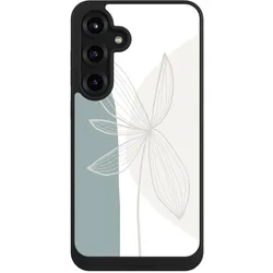 Nivocase Handyhülle für Samsung Galaxy S25+ Hülle NIVOpure Case Schwarz Blume Boho Pastell (Samsung Galaxy S25+), Smartphone Hülle, Schwarz