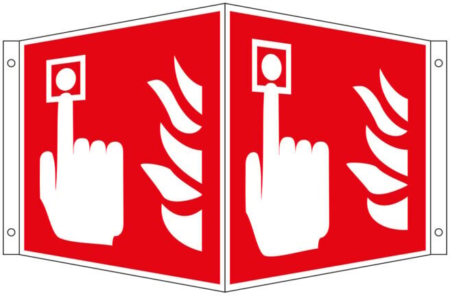 Etiquette angulaire de protection incendie Eichner Détecteur d'incendie (9225-13715-020)