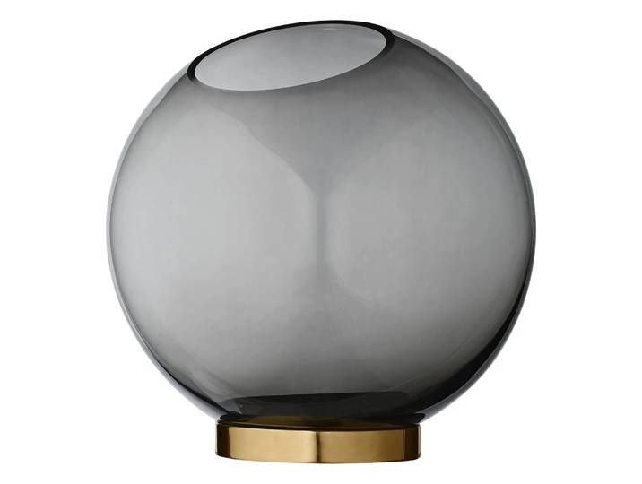 AYTM Vase Globe L noir-laiton