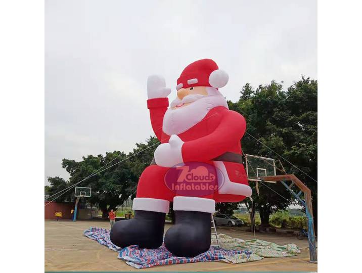 Ballon de Noël Père Noël 5m 2025, Père Noël gonflable de Noël, pièce pour décoration de Noël de jardin publicitaire