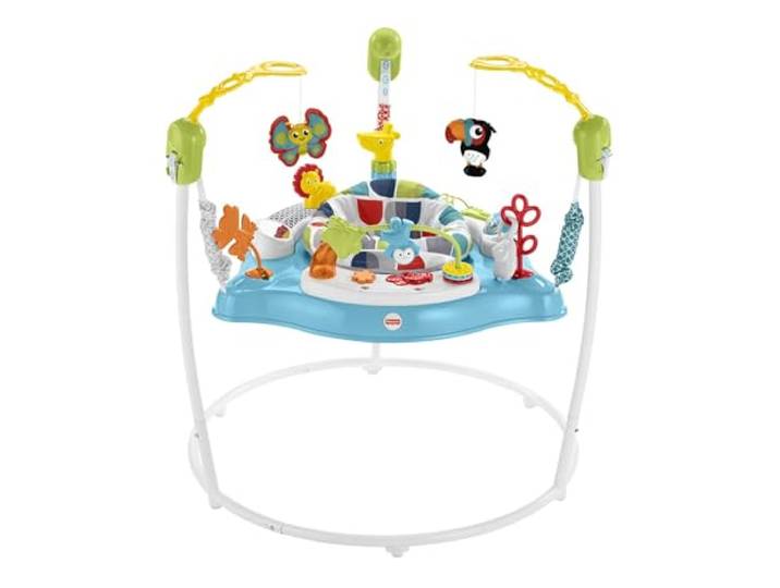 Fisher-Price GWD42 - Jumperedoo, 360-Grad-Drehspaß mit fröhlicher Musik, Lichtern und Geräuschen, für Babys und Kleinkinder