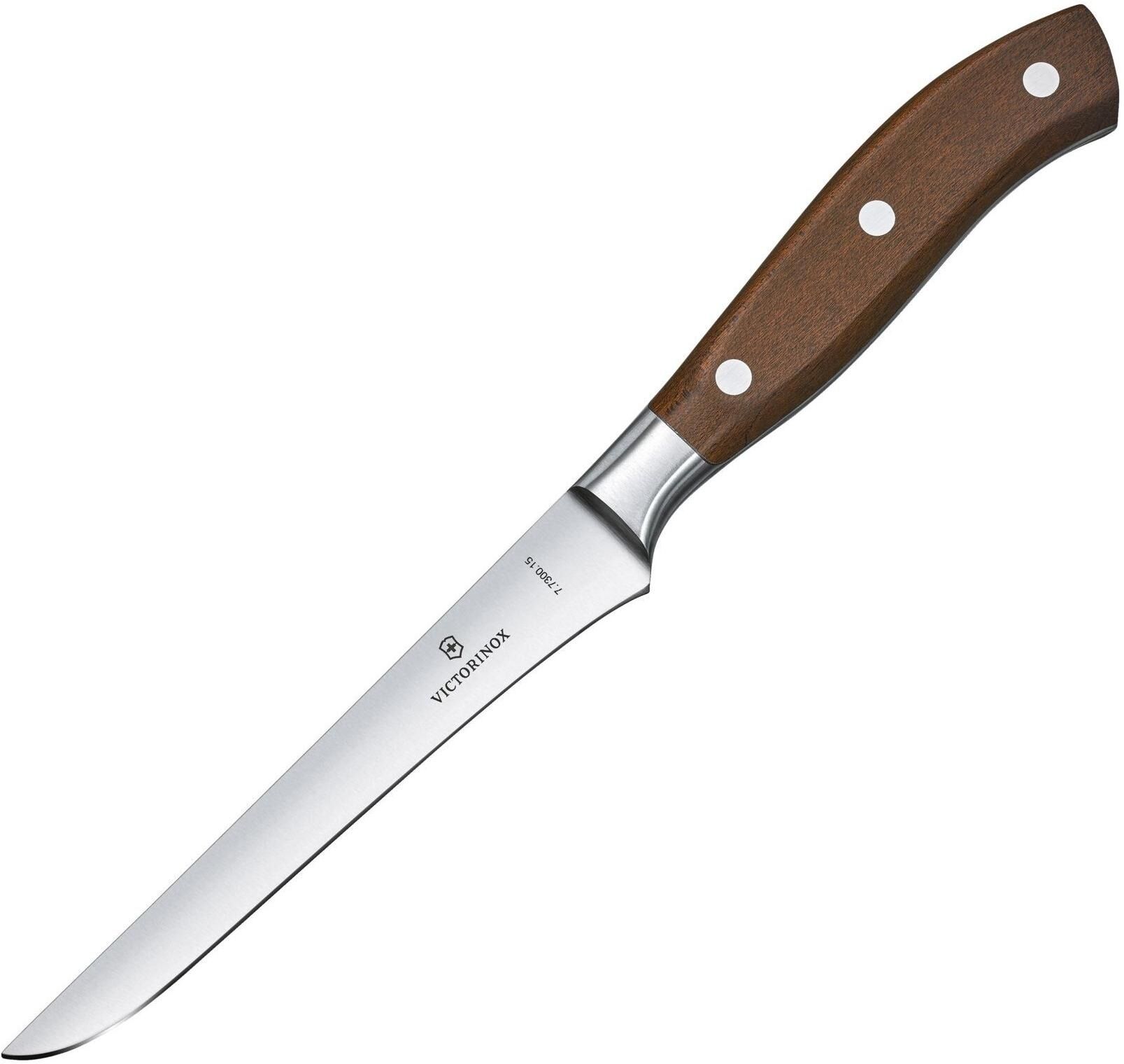 Ausbeinmesser VICTORINOX "Grand Maître Wood", braun (braun, holzfarben, edelstahlfarben), Klingenlänge 15cm, Edelstahl, Kochmesser, Ausbeinmesser braun, holzfarben, edelstahlfarben Klingenlänge 15cm