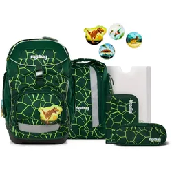 ergobag Pack Set Schulranzen-Set BärRex, 6-teilig grün 20 Liter
