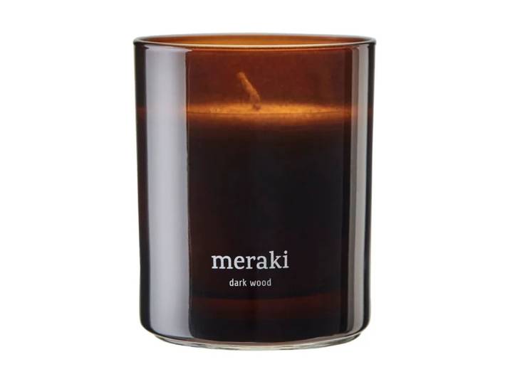 Meraki Bougie parfumée Meraki, 35 heures Bois foncé