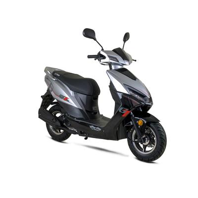 Motorroller GT UNION "Sonic X 25", silber (silberfarben, schwarz, schwarz), Motorroller, ohne Topcase, 25 km/h, Luftgekühlter Motor, B:68cm H:105cm L:183cm