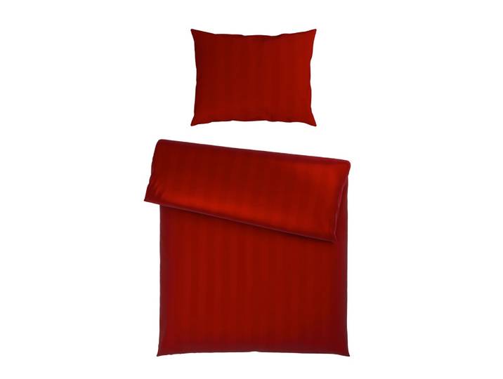 Bettwäsche Xenia Streif Rot ca. 140x200cm