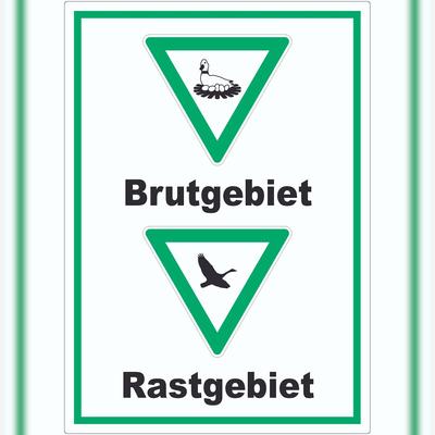 HB-Druck Brut- und Rastgebiet hochkant Aufkleber A7 (74x105mm)