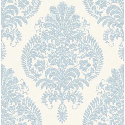 Seabrook Designs Lillian August Antigua Damask Unpasted Wallpaper