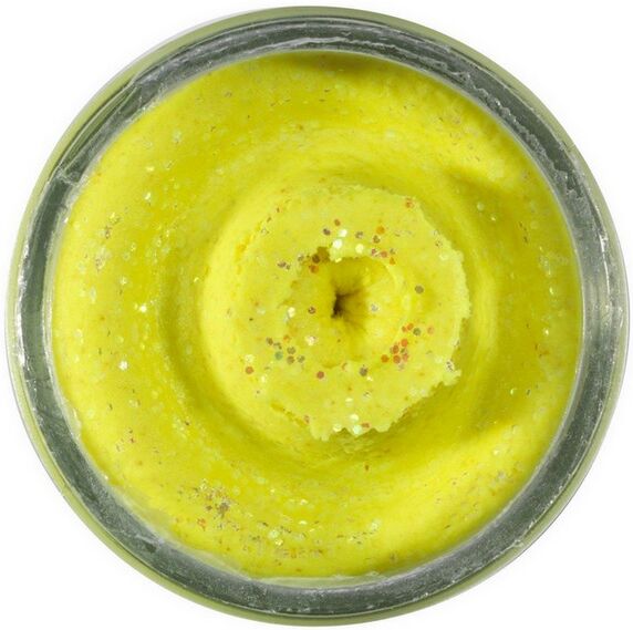 Berkley Powerbait Natural Glitter Trout Dough-Liver-Shunshine Yellow Glitter