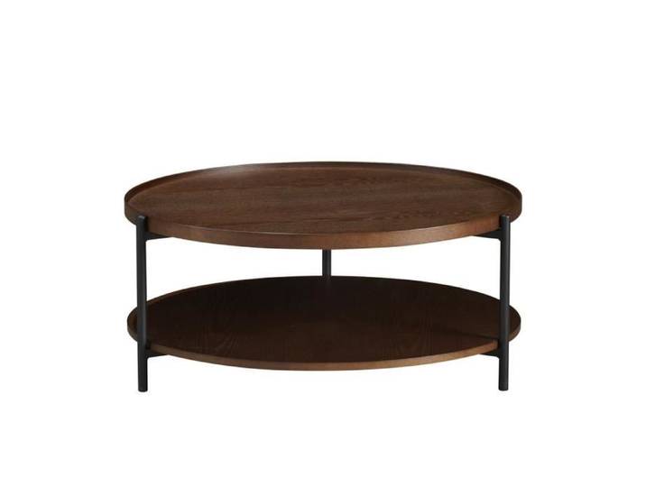 Livin24 Table basse Ø90 cm Rio chêne rustique