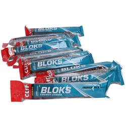 CLIF BAR Gum Bloks tropische Früchte + Koffein 60g | 10 Riegel Box
