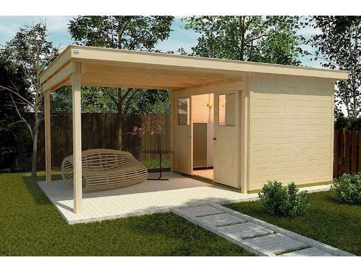 Weka Lounge-Haus 225 A Gr. 2 Natur 5.9 × 3 m
