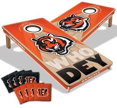 Skip's Garage Cincinnati Bengals NFL 2x4 Professional Cornhole Board Set