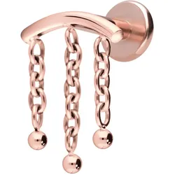Titan Labret mit Innengewinde BOGEN + 3 KETTEN