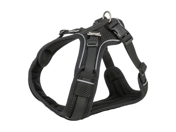Hunde-Geschirr TRIXIE Premium FlexMesh Geschir L , schwarz, L, Mesh, Tiergeschirre, Hunde-Geschirr, Geschirr mit spezellem Schnitt für kurze, kompakte Hunde