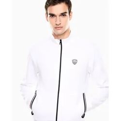 EA7 für Herren. 8NPM19_PJ4EZ Zug Premium Shield Sweatshirt weiß (XS), Lässig, Sportlich, Polyester, Langarm