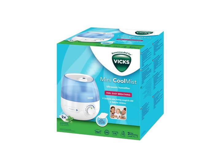 Luftbefeuchter Vicks Mini Kaltluft Ultraschall, VUL5 , weiss (weiß), Luftbefeuchter, Luftbefeuchter