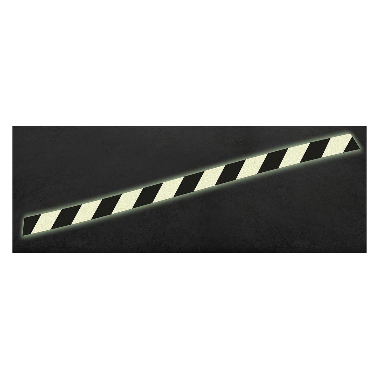 Brady B-7524, Langnachleuchtende Anti-Rutsch-Streifen, Aluminium, Schwarz auf Langnachleuchtend, 5 (15.751)
