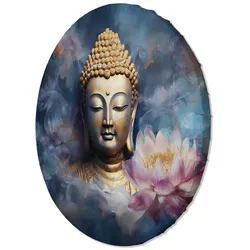 RUNDES BILD Blau 60/60 cm