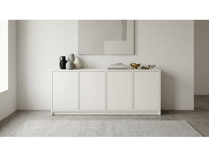 Schlichtes Sideboard - Kommode nach Maß MDF Lackiert Verkehrs­weiß RAL&nbsp;9016