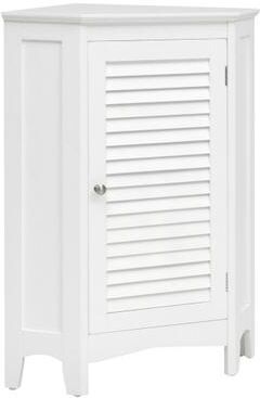 Costway Corner Storage Cabinet Free Standing Bathroom Cabinet with Shutter Door