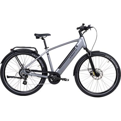 E-Bike SAXONETTE "SAXONETTE X-Road 5.2 E- All Terrain Bikes" Gr. 48, schwarz (grau, schwarz), Elektrofahrräder, 48cm, 28 Zoll (71,12cm), (mit integr. Akku), Elektrofahrrad für Alltag und Einkauf