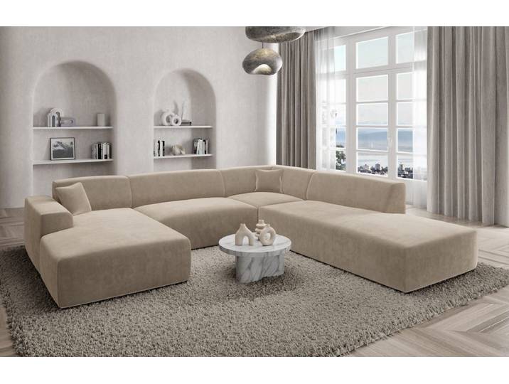 Couchlandschaft Mallorca Lounge U-Form in Stoff