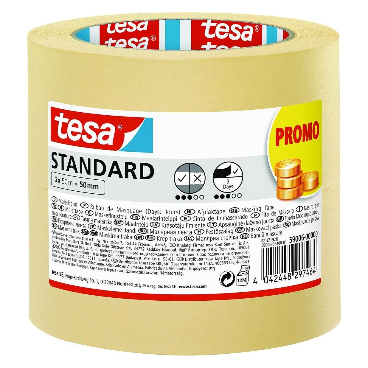 tesa Klebeband Gelb (50 mm) (59006-00000-01)