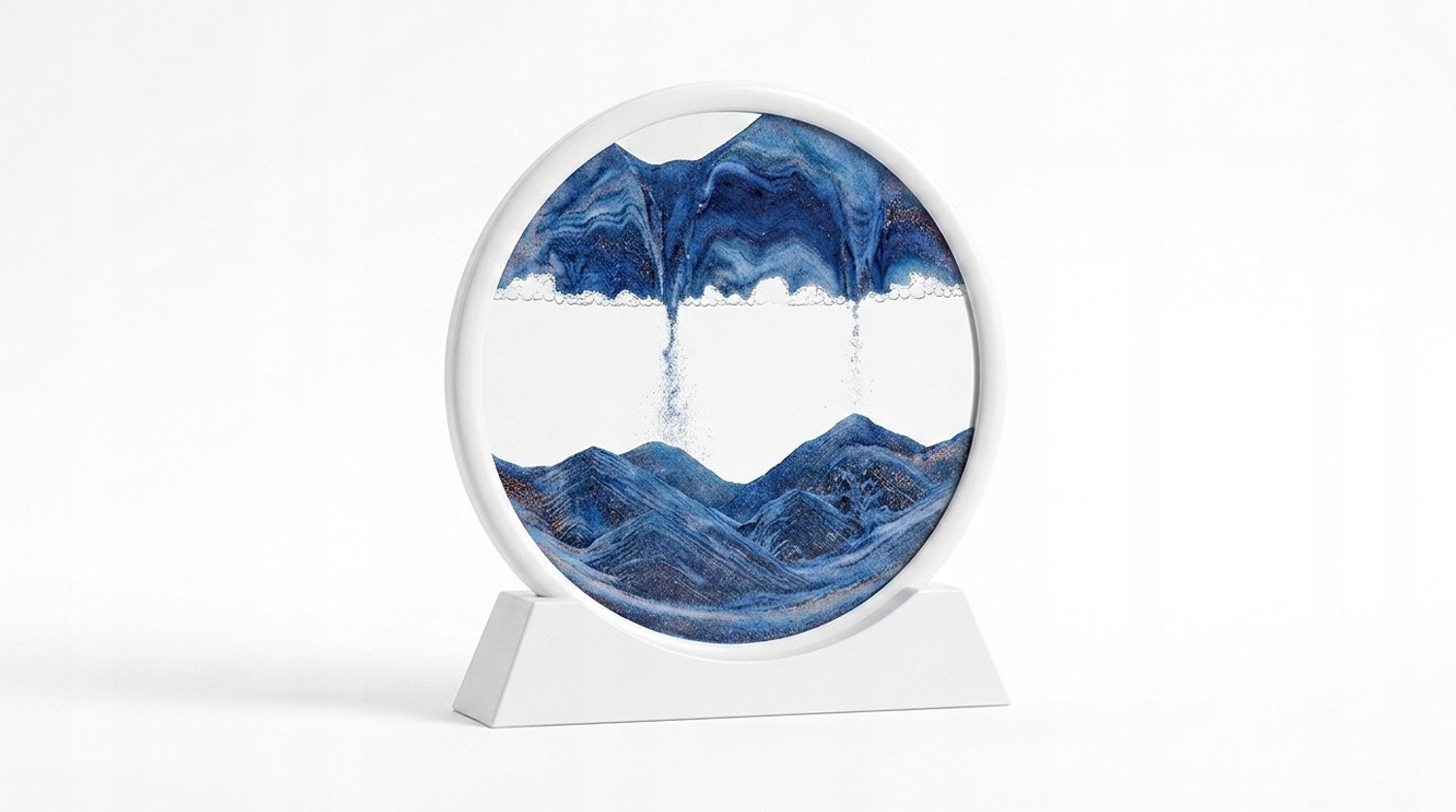 Decoratieve Zandloper met Bewegend Zand - Wit