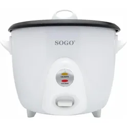 Sogo RICE COOKER, STEAM TRAY, 1,50L, 500W, Dampfgarer + Reiskocher, Weiss
