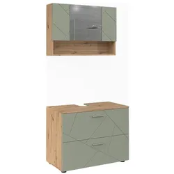 Vicco, Badmöbelset, Badmöbel-Set Irma, Salbeigrün, 2 Teile