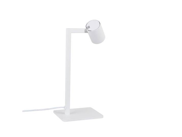 Schreibtischleuchte Snow, Weiß, Metall, zylindrisch, 14x35 cm, RoHS, Lampen & Leuchten, Innenbeleuchtung, Tischlampen, Schreibtischlampen
