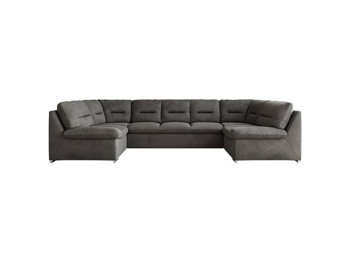 WOHNLANDSCHAFT COMODO U Dunkelgrau Velvet