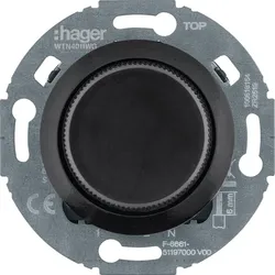 Hager WTN4041BG Nebenstellen-Einsatz f. Universal-Drehd. Komf., UP, 1930/Glas/R.classic, schw g