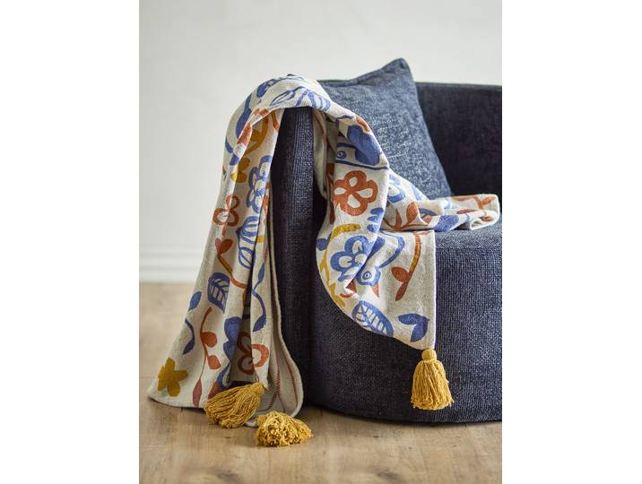 Plaid Figuria 130 x 160cm Multicolor Mischgewebe