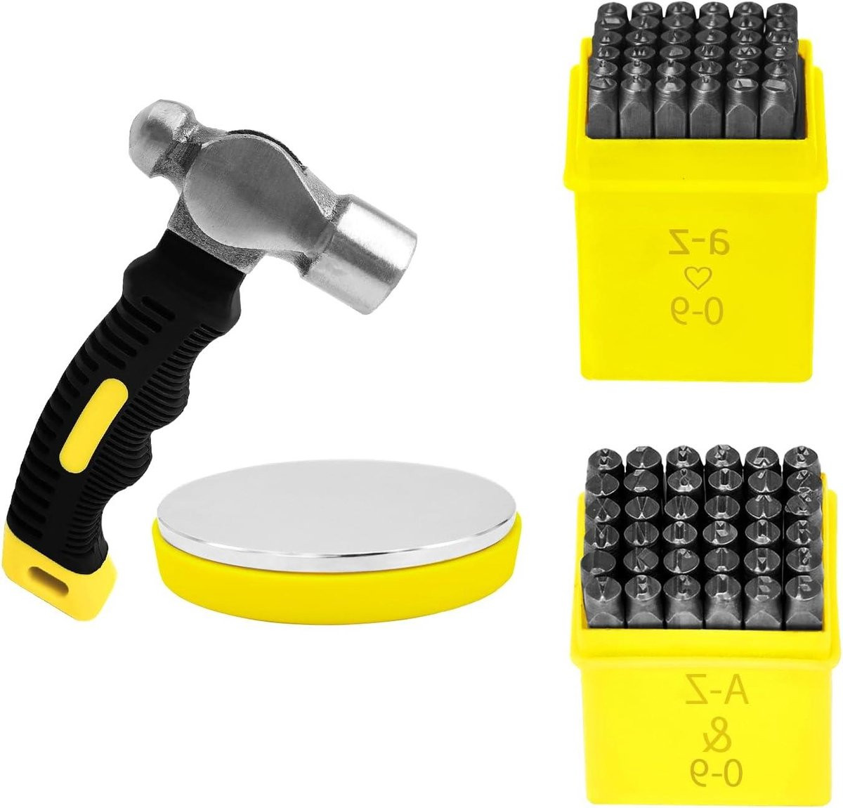 Metaal Stempel Set met Letters en Nummers voor Sieraden Maken - Zilver - 6mm en 3mm