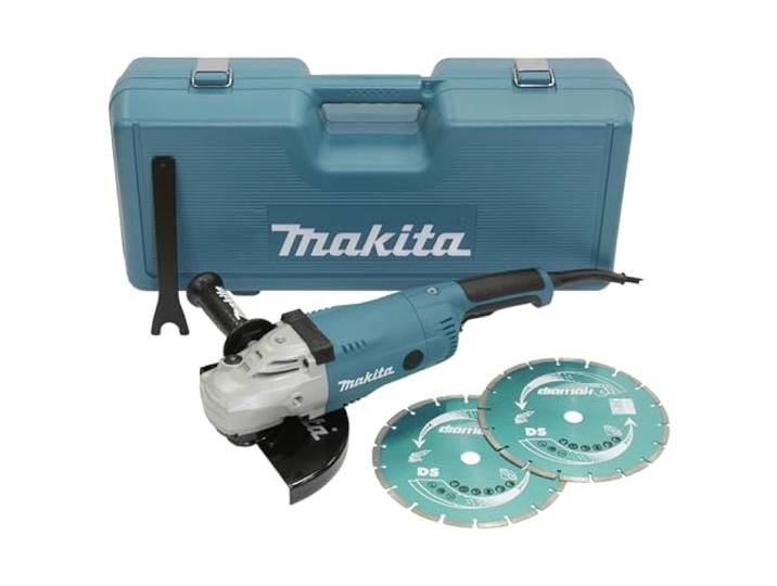Meuleuse Ø230mm 2200W avec 2 disques diamant dans coffret - MAKITA GA9020RFK3