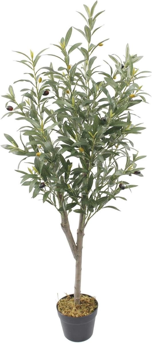 Kunstplant Olijfboom - Groen - Hoogte: 120 cm