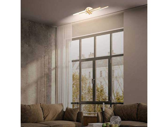 Plafonnier LED Vinka 78cm Marron/Marron Aluminium, Polypropylène LED Module LED