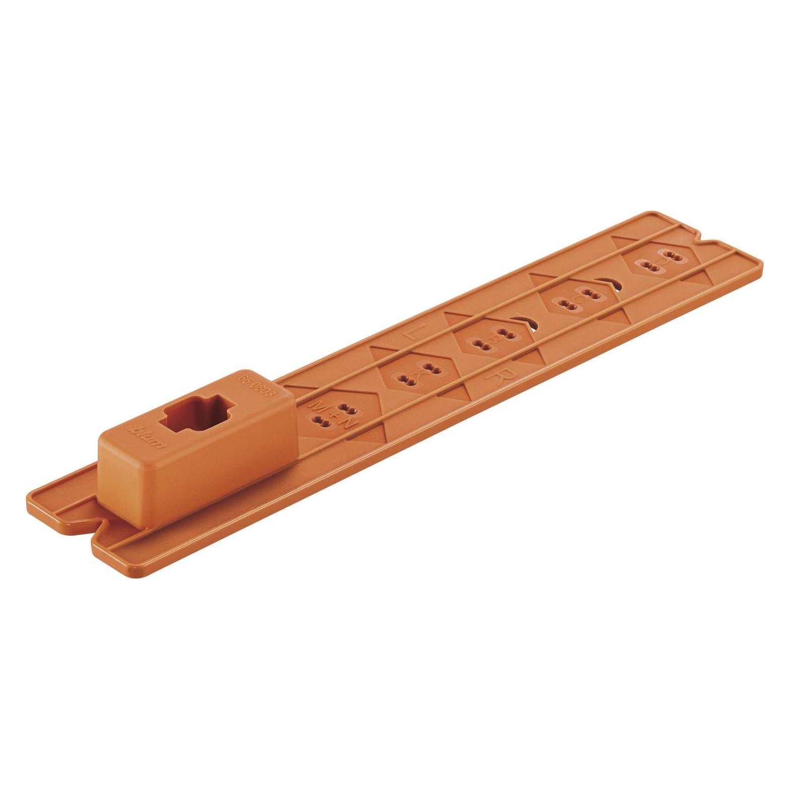 Blum Carlbloxx Bohrlehre Schliesskasten für Tandembox Kunststoff Orange (65.0803)