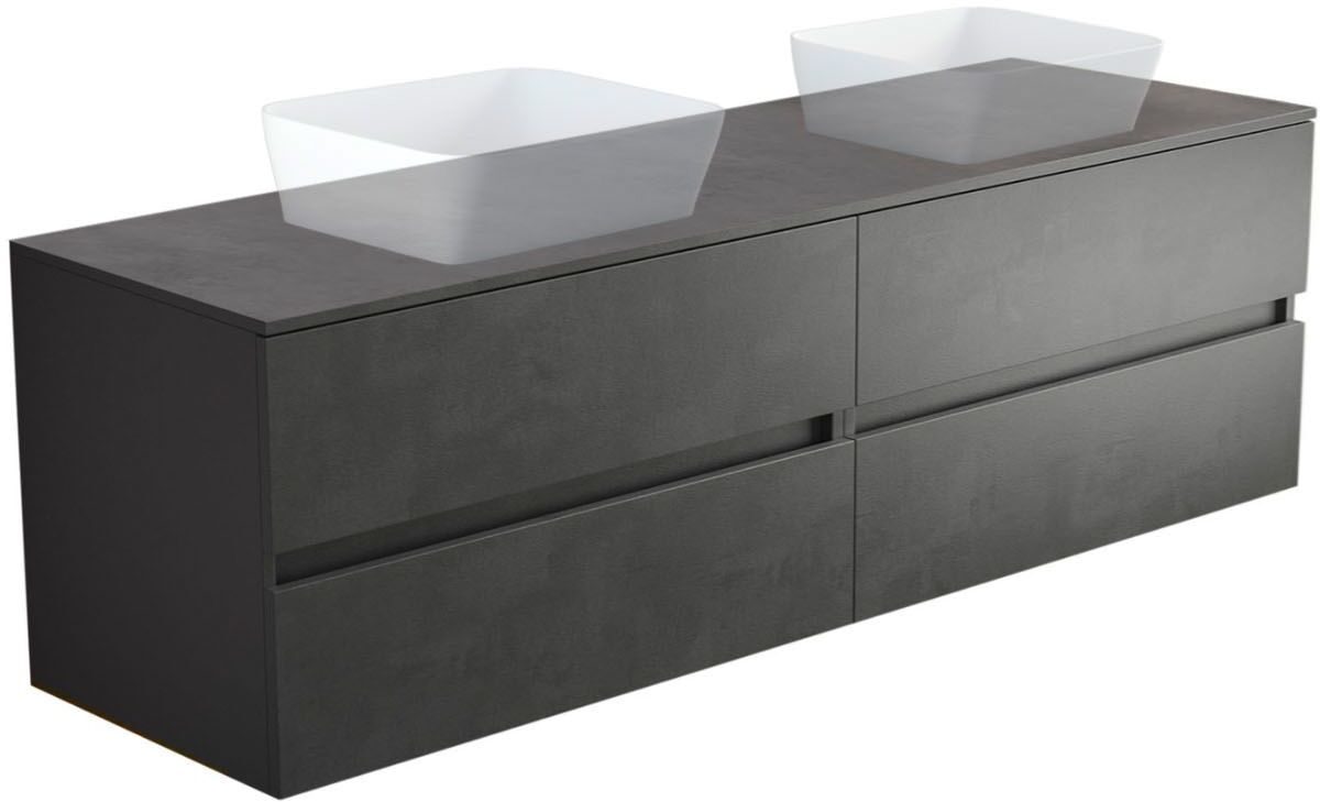 progettobagno Evo 54 Modular Doppel-Waschtischkonsole 200 cm